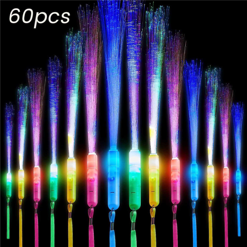 60 Stück Glasfaser-Leucht-LED-Leuchtstäbe 2