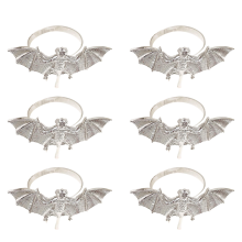 Halloween Vleermuis Servetringenset, Metalen Legering Houder voor Eettafel,