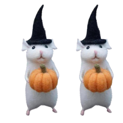 Felt mouse decorations, cute felt mouse figurines 1