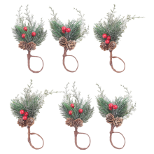 Weihnachtsserviettenringe 6er Set, Serviettenhalterringe