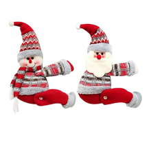 Schattige Kerstman - Gordijnhouders, Strikken, Kerstvakantiedecoratie