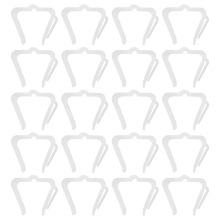 50 ganchos para colgar luces navideñas de 1 5/8 pulgadas para tableros de fascia.