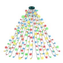 Christmas Tree Lights 16 Lines 8 Modes Christmas Lights EU Plug,C