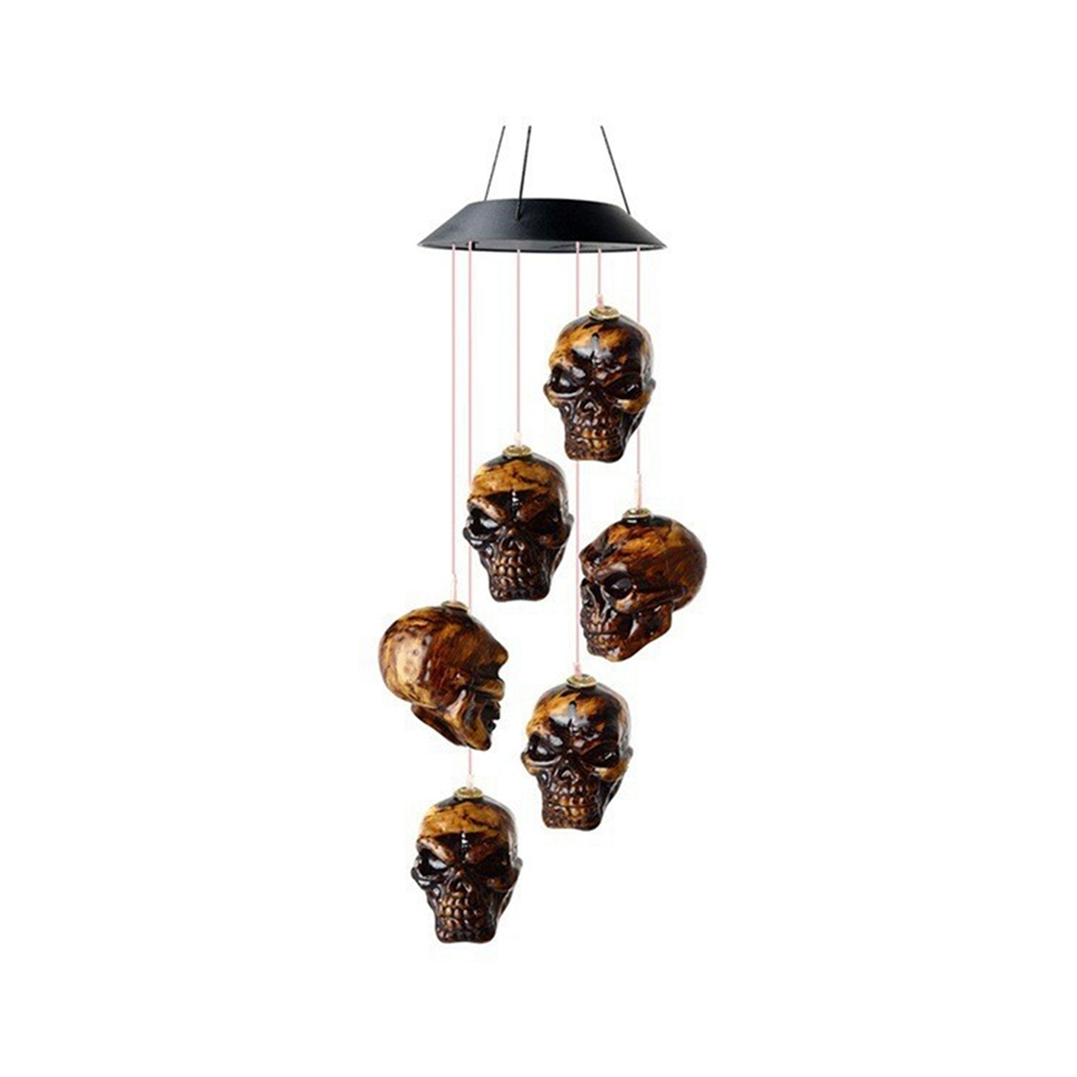 Halloween Skull Skeleton LED Solar Wind Chimes for Outdoor Porch Yard-image-OPC-PK9FQDP-NEW