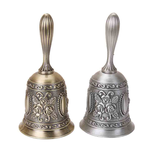 Lot De 2 Cloches De Chèvre En Métal Antique - Décoration Fermière Et Sonnette 6,3cm