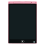 Quadro de escrita LCD de 12 polegadas Quadro de desenho colorido Quadro de grafite rosa 1