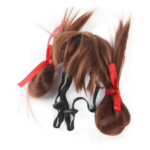 Peluca de perro, disfraz de mascota, accesorios sintéticos para disfraz de gato