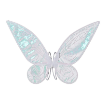 Schmetterlings-Feenflügel-Kostüm für Damen und Mädchen, funkelnd, weiß