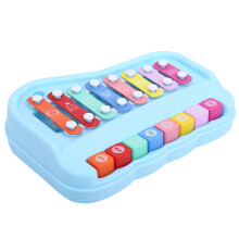 Baby Piano 8-Scale Children's Xylophone Music Toy, Blue, 24x17x6cm