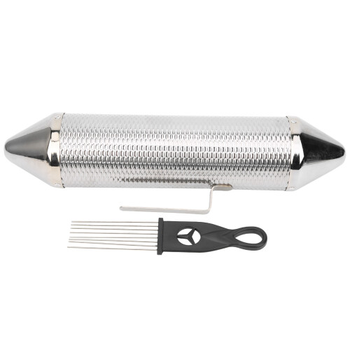 Edelstahl Silber Guiro Rüttler Scraper Orff-Percussion-Instrument 1