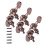Copper Alloy Guitar Locking Tuners, 3 Left & 3 Right Head Knobs 14