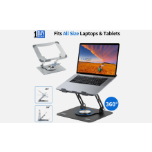 360° All Metal Portable Laptop Tablet Stand Riser Adjustable Holder