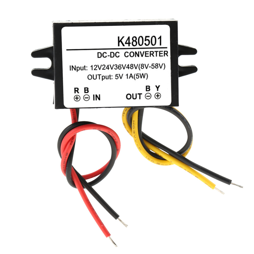 DC-DC 12V/24V/36V/48V to 5V 1A Buck Converter Step