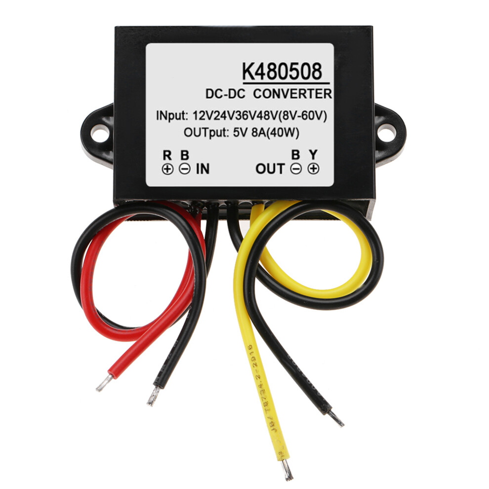 DC-DC 12V/24V/36V/48V to 5V 8A Buck Converter Step