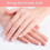192 False Nails Short Capsules, French Nail Capsule False Nails Full Coverage, - Nude 7