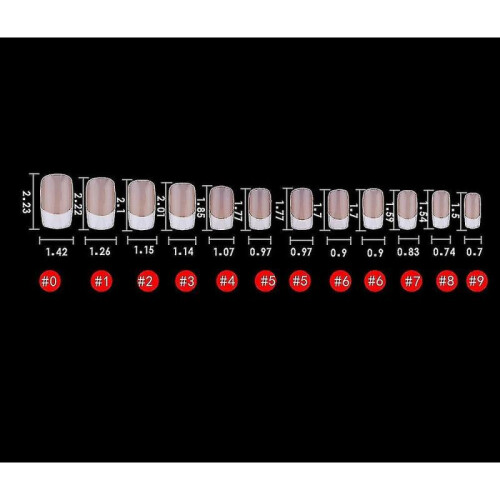192 False Nails Short Capsules, French Nail Capsule False Nails Full Coverage, - Nude 1