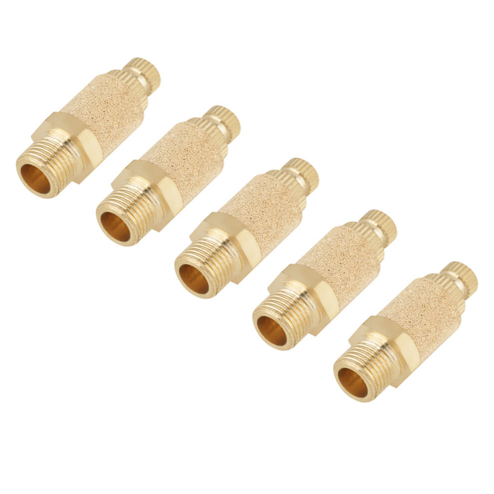 5pcs/set Brass Pneumatic Muffler Silencer Air Flow