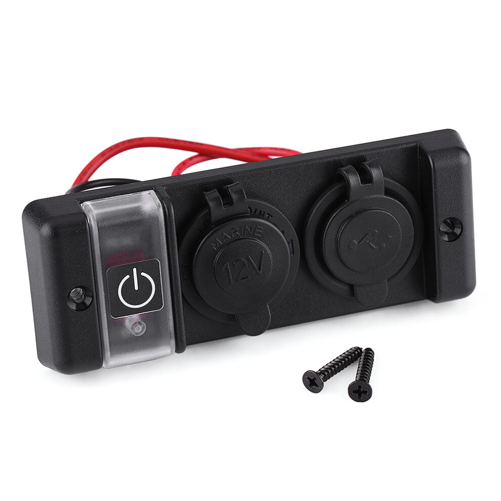 12V Waterproof Cigarette Lighter Dual Usb Power 8320539674841