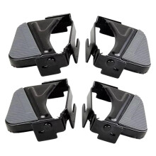 Carbon Steel Mountain Bike Pedal Pegs - 2 Sets, Foldable, Slip-Resistant, Black, Compatible with Various Bicycles