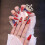 Rhinestones Setting French Long False Nails Sweet & Charming Reusable False Nails 7