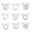 9 x 32mm universal icing nozzles BV 1