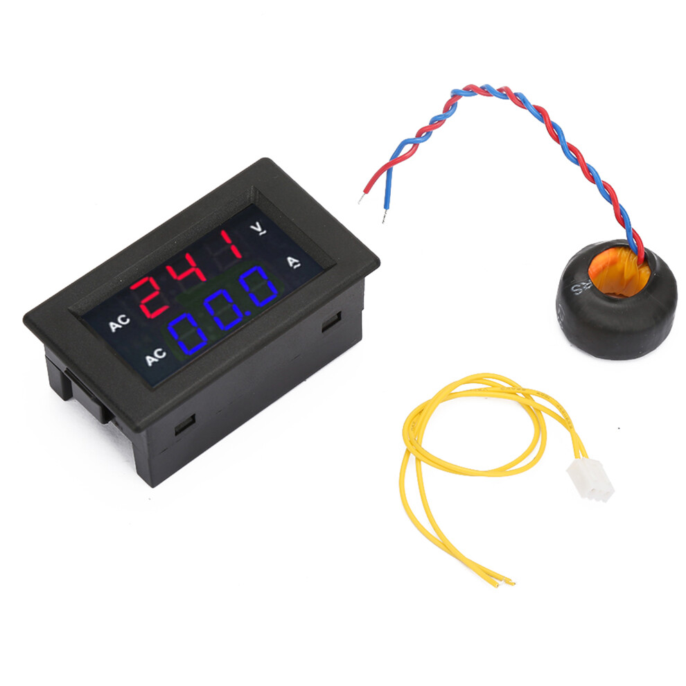 LED Digital Display AC 100~300V Voltmeter 0-50A