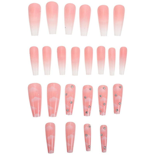 24Pcs Press on Nails Fake Nail Tips Manicure False Nail Ballet False Nail Tips