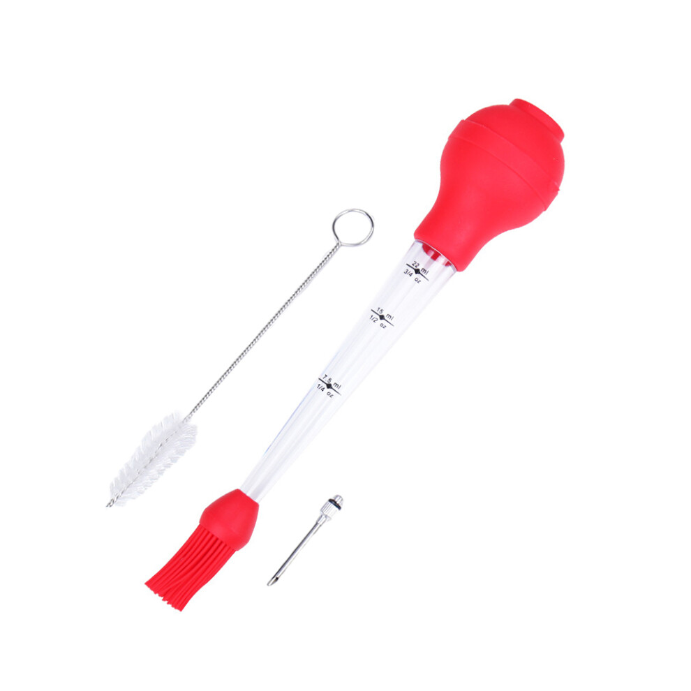 (Red) Seasoning Pump Flavour Syringe Oil Dropper Silicone Chicken BBQ-image-OPC-PK9FVHF-NEW