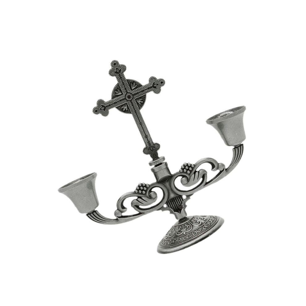 (Silver, 135x13cm) Retro European Candle Stick Holder Elegant 2- Candelabra Stand-image-OPC-PK9FWSD-NEW