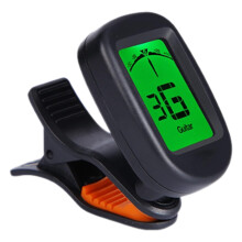 Guitar Tuner Clip-On - Accurate Digital Tuner for Electric Ukulele, Metronome Function, Chromatic Tuning for Guitar, Bass, Violin