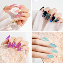 Reflective Mirror False Nails Metallic Ab False Nail Tips for Women Girl