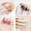 Reflective Mirror False Nails Metallic Ab  False Nail Tips for Women Girl 1