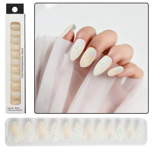 Reflective Mirror False Nails Metallic Ab  False Nail Tips for Women Girl 2