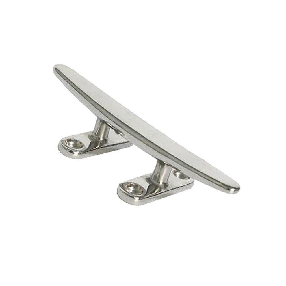 Marine Grade Polished Stainless Steel Rope Cleat Open Base Low Flat-image-OPC-PK9FYRB-NEW