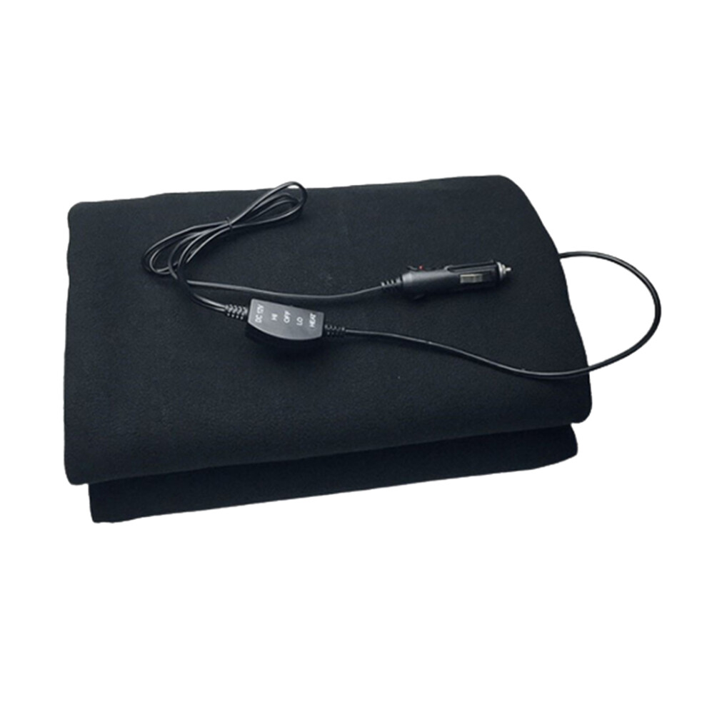 (Black) Car Electric Heating Blanket Cold Weather Automobile Warmer Heater Black 9338536529858