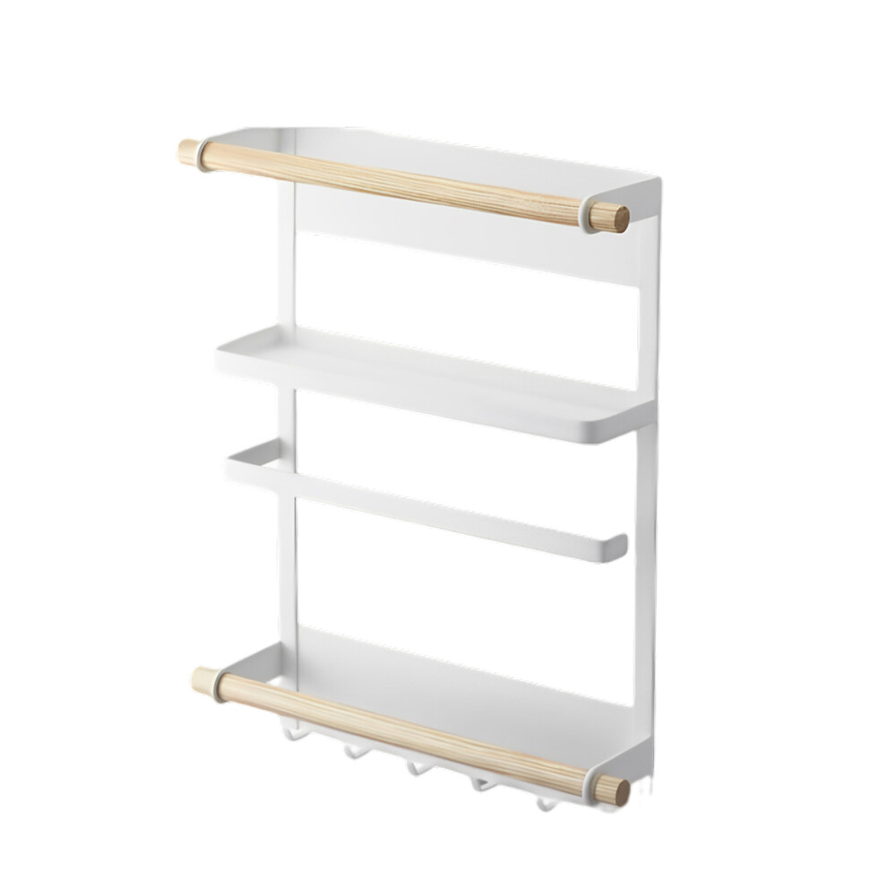 (White) Fridge Holder Kitchen Organizer Storage Shelf Paper Towel Metal Home-image-OPC-PK9G6YC-NEW