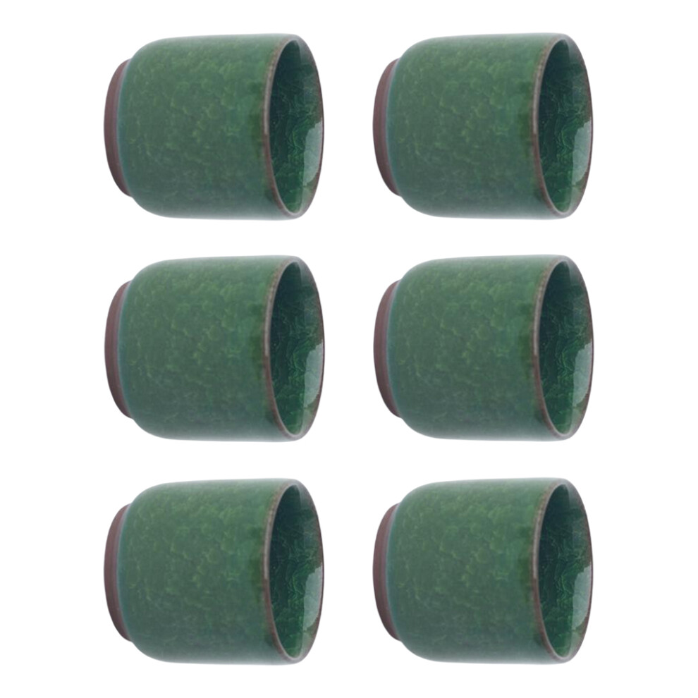 (Green) 6 Pieces Ceramic Ice Crack Flower Pot Plant Flowerpots Desktop for-image-OPC-PK9G8RZ-NEW