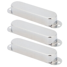Brass Pickup Cover 3 Pcs No Hole Guitar & Brass Instrument Accessories Silver