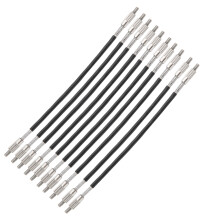 10 Stück Stahlseil Violin-Halsseil 4/4‑3/4 Instrumententeile Schwarz