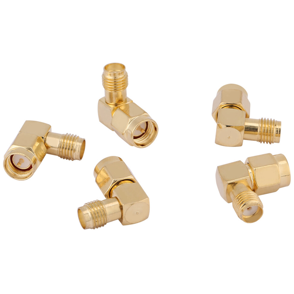 5 Pcs/set SMA Male To Female Adapter Right Angle