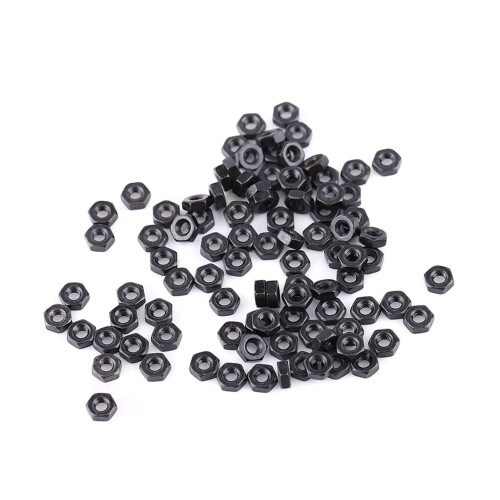 100pcs Carbon Steel Metric Hex Hexagonal Nuts 1