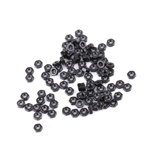 100pcs Carbon Steel Metric Hex Hexagonal Nuts 2