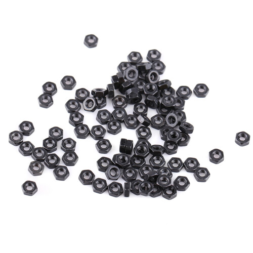 100pcs Carbon Steel Metric Hex Hexagonal Nuts
