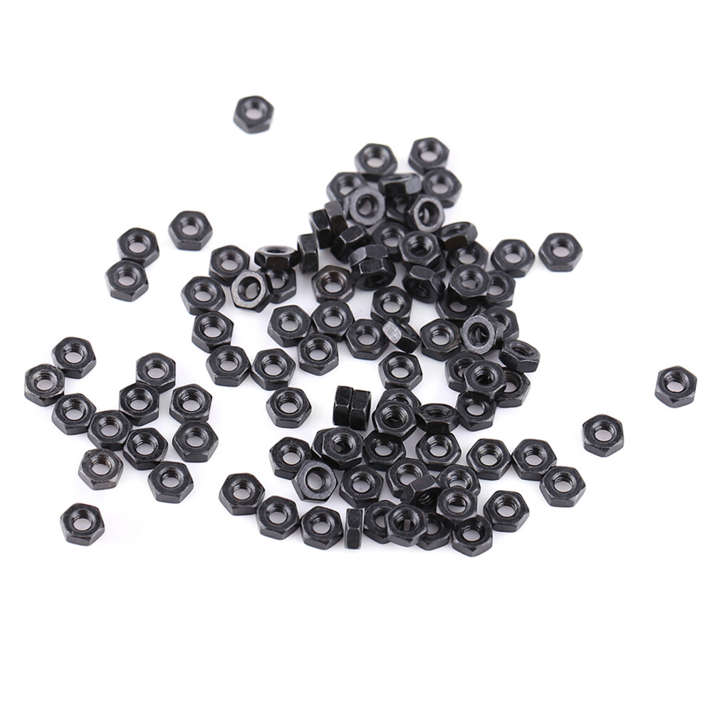 100pcs Carbon Steel Metric Hex Hexagonal Nuts