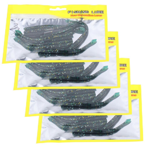 4er-Set weiche Silikon-Aalförmige Köder zum Angeln, 10cm 1