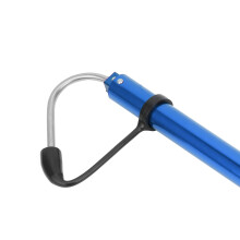 Tragbarer Teleskop-Fischgabel 120CM aus Aluminiumlegierung Stahlhaken Blau