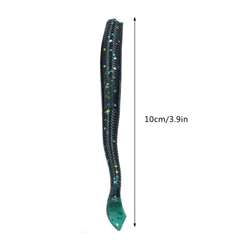 4er-Set weiche Silikon-Aalförmige Köder zum Angeln, 10cm 2