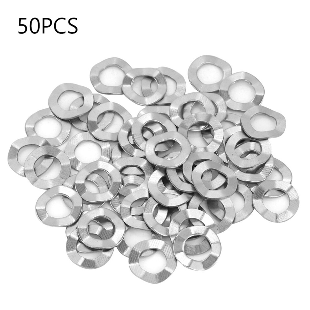M8 50pcs Stainless Steel Wave Washer Gasket Spring