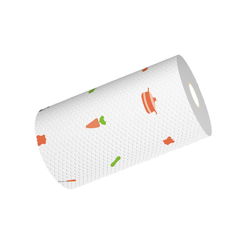 1 Roll (50pcs) Kitchen Paper Towels Wet Dry Use 2