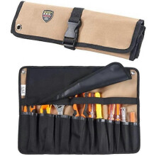 One Piece Tool Kit/Bag/Bags 10 Pockets Tool Holder Roll Storage Pouch Foldable/Rollable/Portable Ultimate Tool Roll for Gardening, Electrician in Oxfo